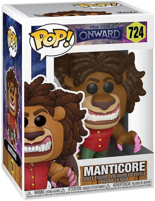 Funko Pop figurine of Manticore from Disney Pixar Onward, smiling and furry