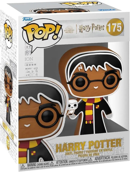 Gingerbread Harry Potter Funko Pop vinyl figure #175 with Hedwig in Hogwarts robes