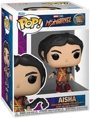 Funko Pop Marvel Ms. Marvel Aisha #1082 vinyl figure in superhero costume for collectors