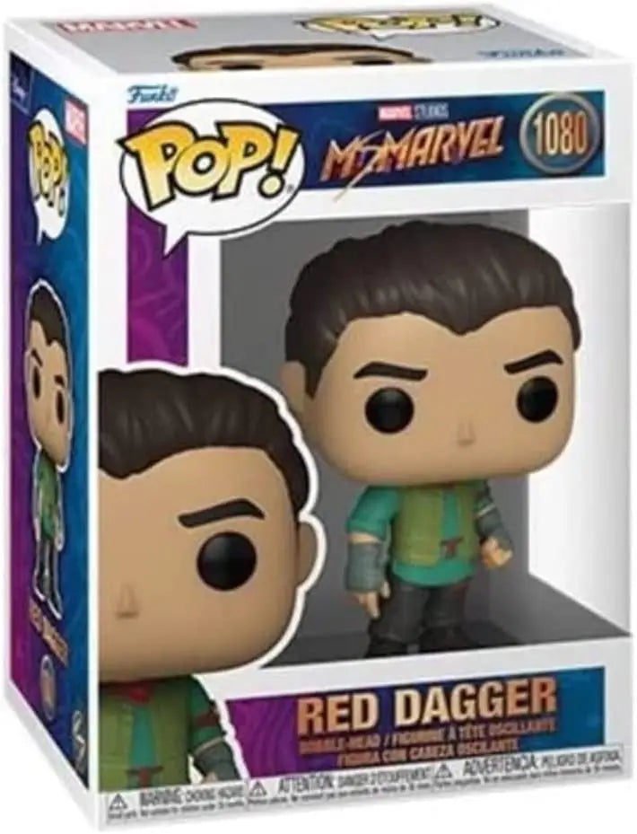 Funko Pop vinyl figure of Red Dagger from Marvel’s Ms. Marvel series collectibles