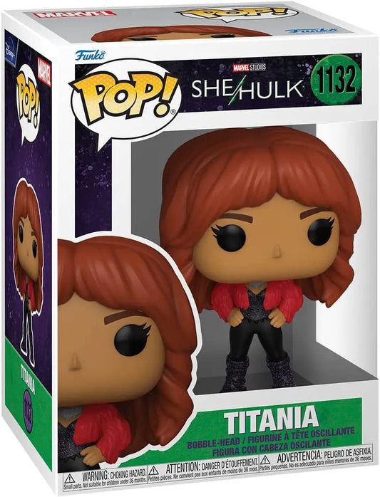 Funko Pop! Marvel Studios She-Hulk Titania #1132 vinyl figure with red hair and outfit