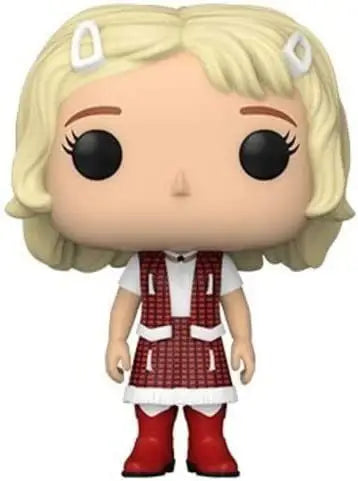 Cartoon-style Funko figurine of Gertie from E.T. with blonde hair in plaid outfit