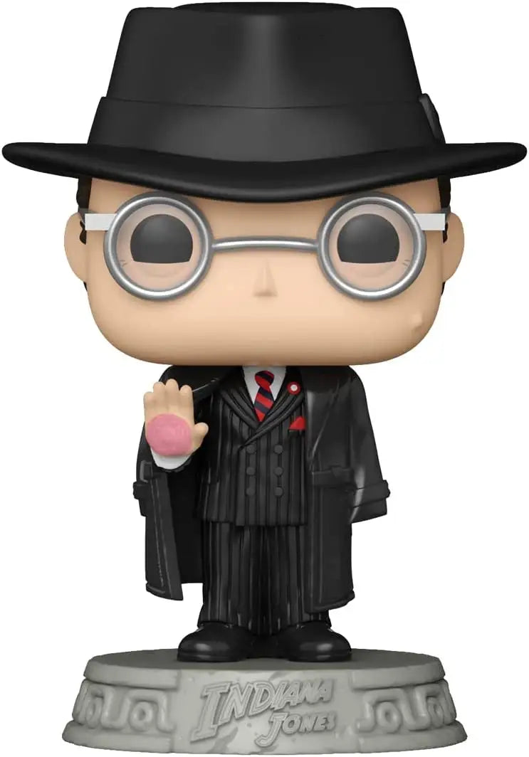 Funko POP! Arnold Toht figurine from Indiana Jones, featuring a black hat and round glasses