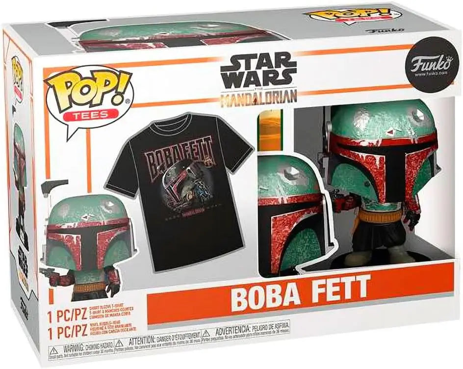 Funko Pop Tees Star Wars Boba Fett collectible set with figurine and t-shirt