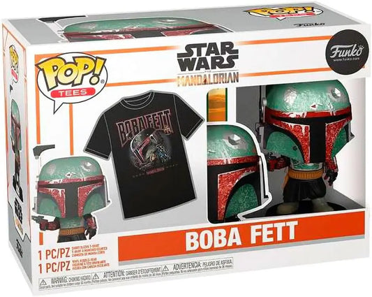 Funko Pop Tees Star Wars Boba Fett collectible set with figurine and t-shirt