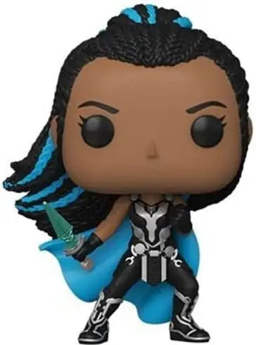 Funko Pop Thor Love and Thunder Valkyrie #1042 figurine with braided hair and blue cape