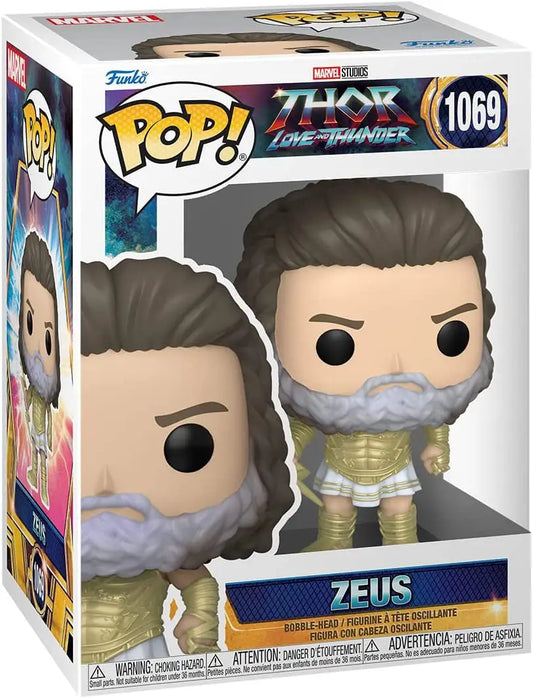 Funko Pop Thor Love and Thunder Zeus figure #1069 for collectors and fans