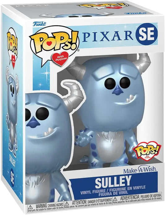 Funko Pop vinyl figure of Sulley from Disney Pixar’s Monsters Inc in blue box