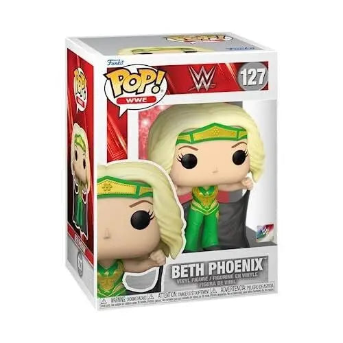 Funko Pop vinyl figure of WWE Beth Phoenix in green ring attire #127