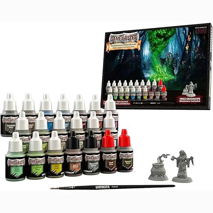 Gamemaster Wilderness Adventures RPG Paint Set for miniature figures and painting guide