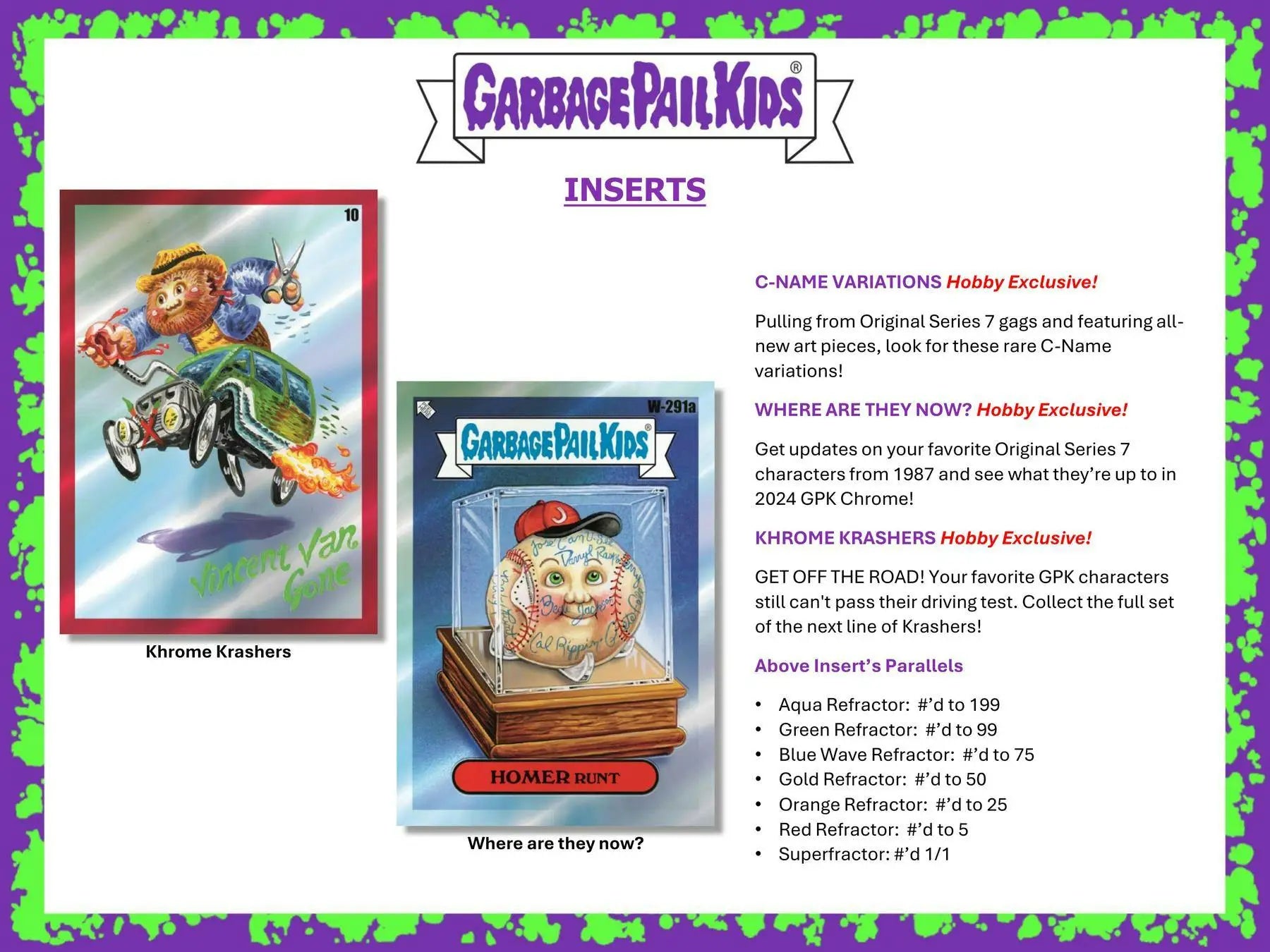 Garbage Pail Kids Chrome Series 7 Hobby Box featuring collectible trading cards