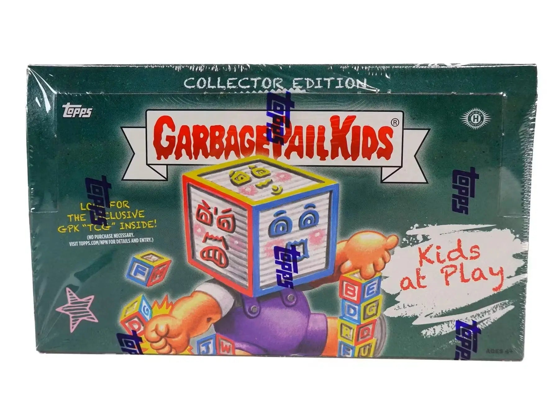 Sealed Garbage Pail Kids Kids at Play Collector Exclusive Hobby Box with colorful design