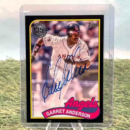 Garret Anderson autographed trading card from 2024 Topps Series 2, Angels Black Border