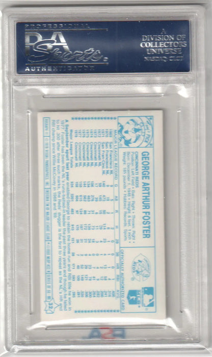 GEORGE FOSTER 1979 Kellogg’s 3D Super Stars #32 PSA 9 MINT - REDS - Graded Sports Cards