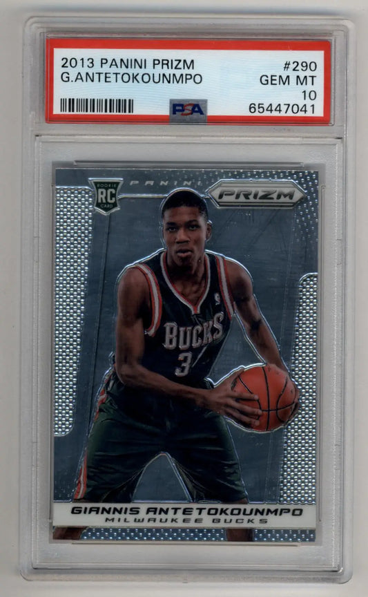 Giannis Antetokounmpo 2013 Panini Prizm Rookie PSA 10 Gem Mint basketball card