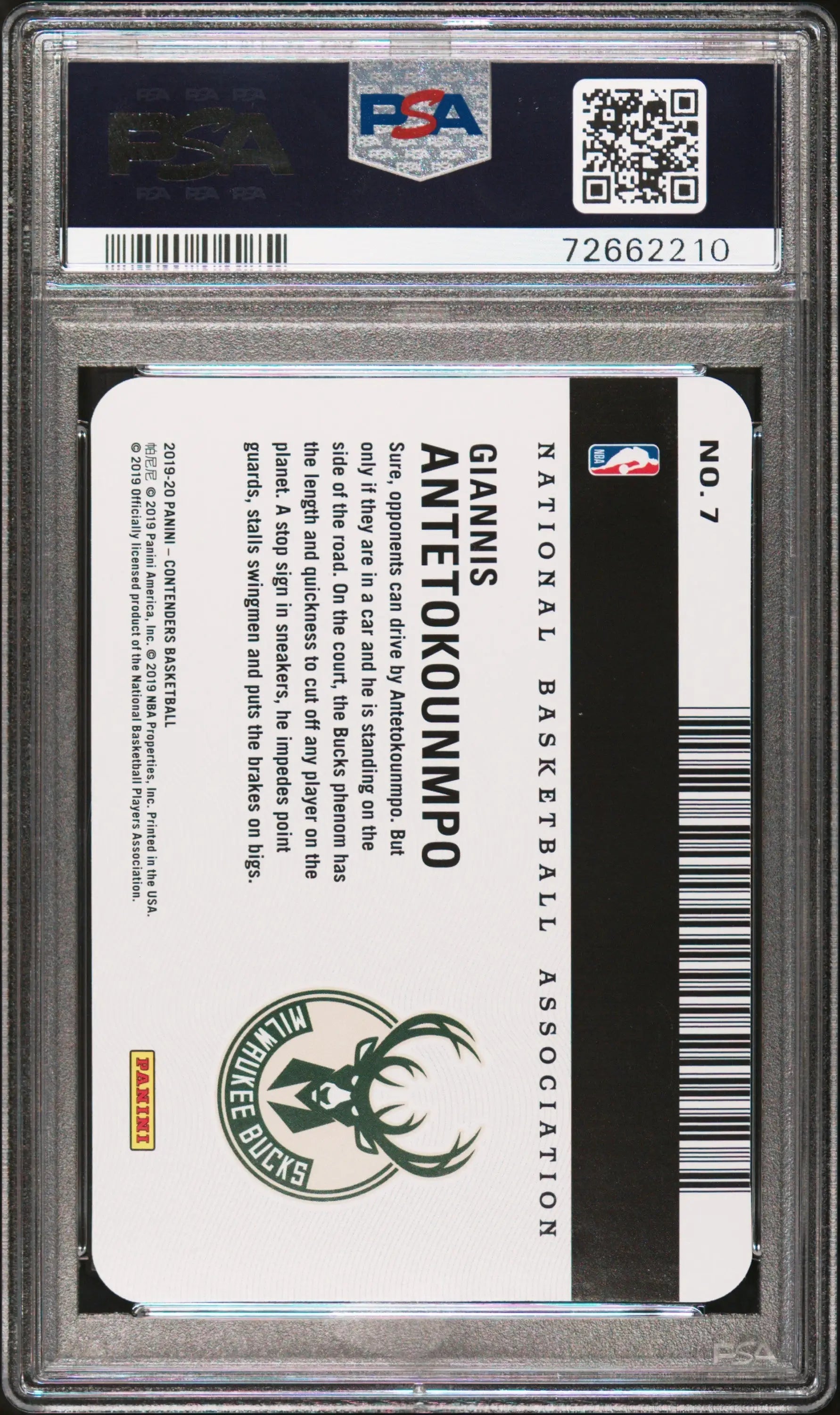 PSA 10 Gem Mint Milwaukee Bucks ticket for Giannis Antetokounmpo Contenders License to Dominate