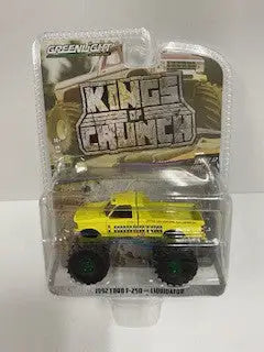 Packaged King Crunch yellow monster truck toy from Greenlight Liquidator Chase set