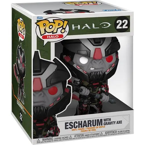 Funko Pop Halo figure of Escharum wielding the Gravity Axe from the Halo series