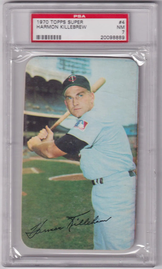 PSA-graded Harmon Killebrew 1970 Topps Super card featuring Minnesota Twins player