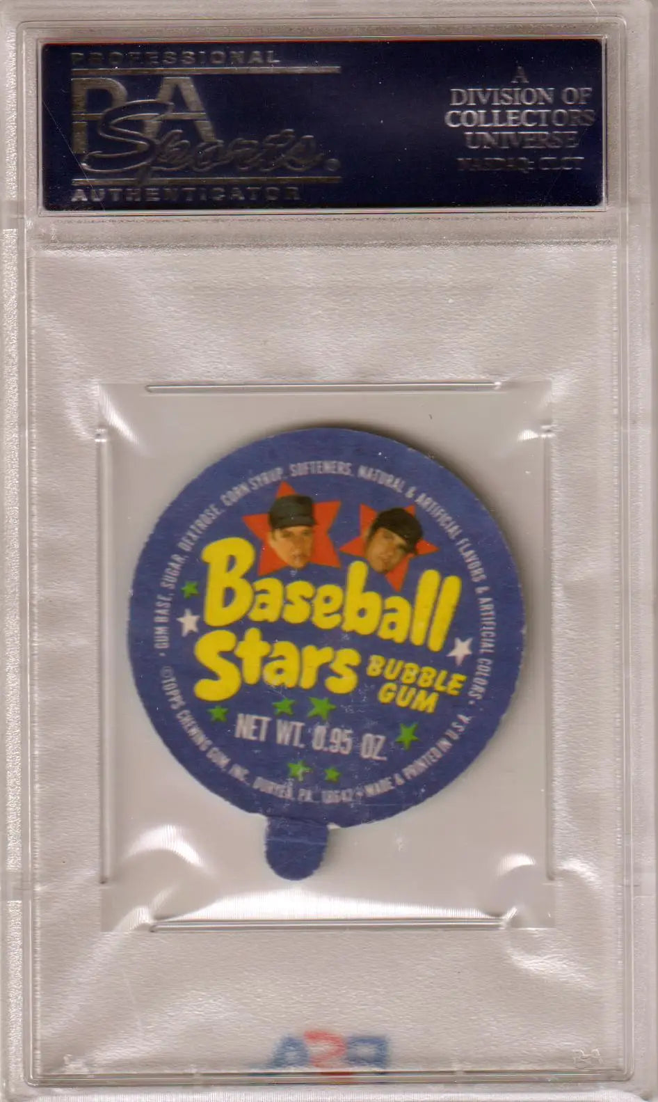 Graded HARMON KILLEBREW 1973 Topps Candy Lids wrapper in blue and yellow colors