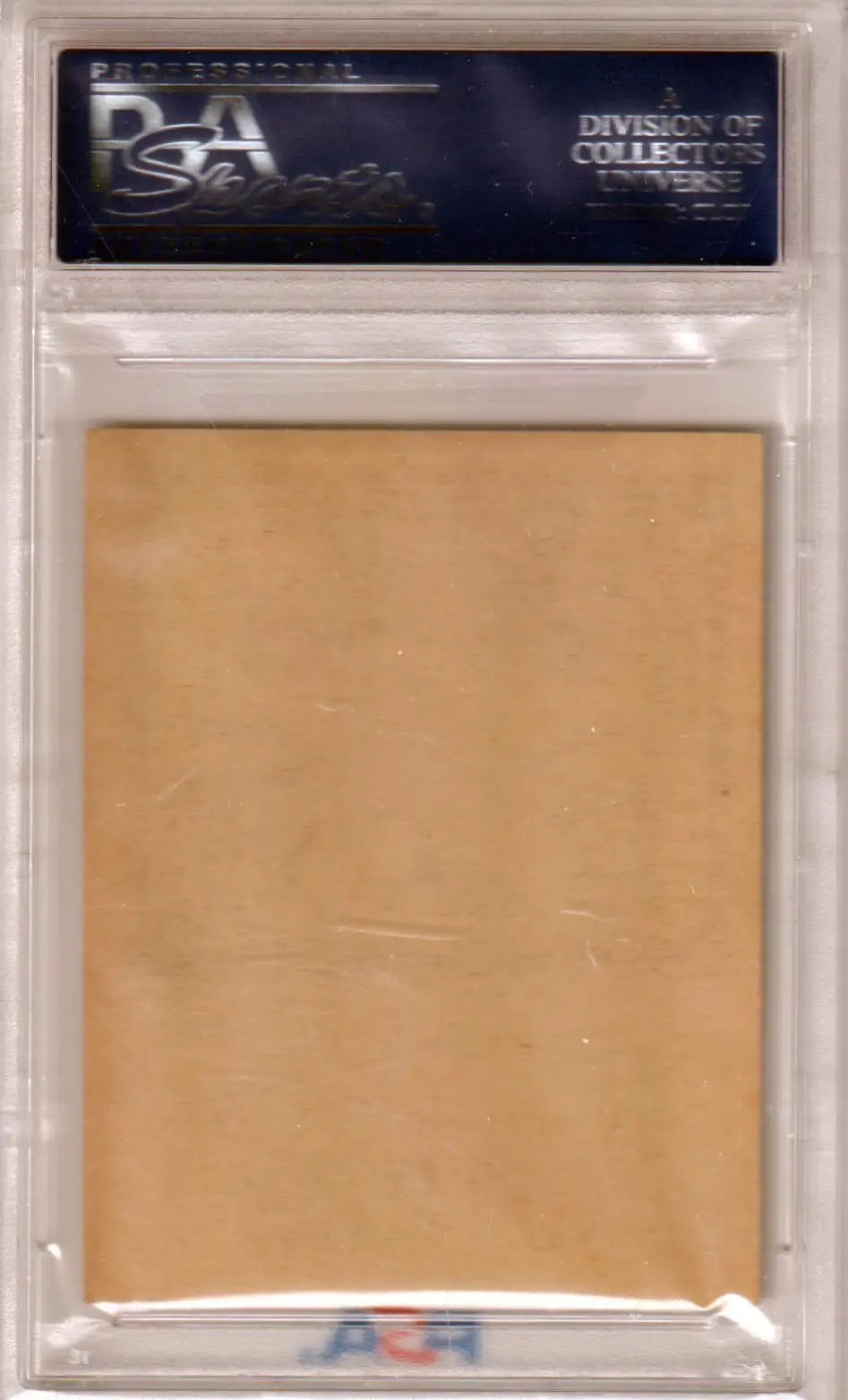 PSA card holder displaying a Houston Astros Fleer team logo cloth patch card