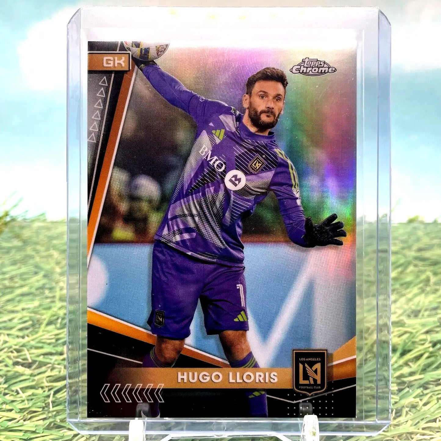 Hugo Lloris 2024 Topps Chrome Refractor MLS #151 Los Angeles FC soccer card