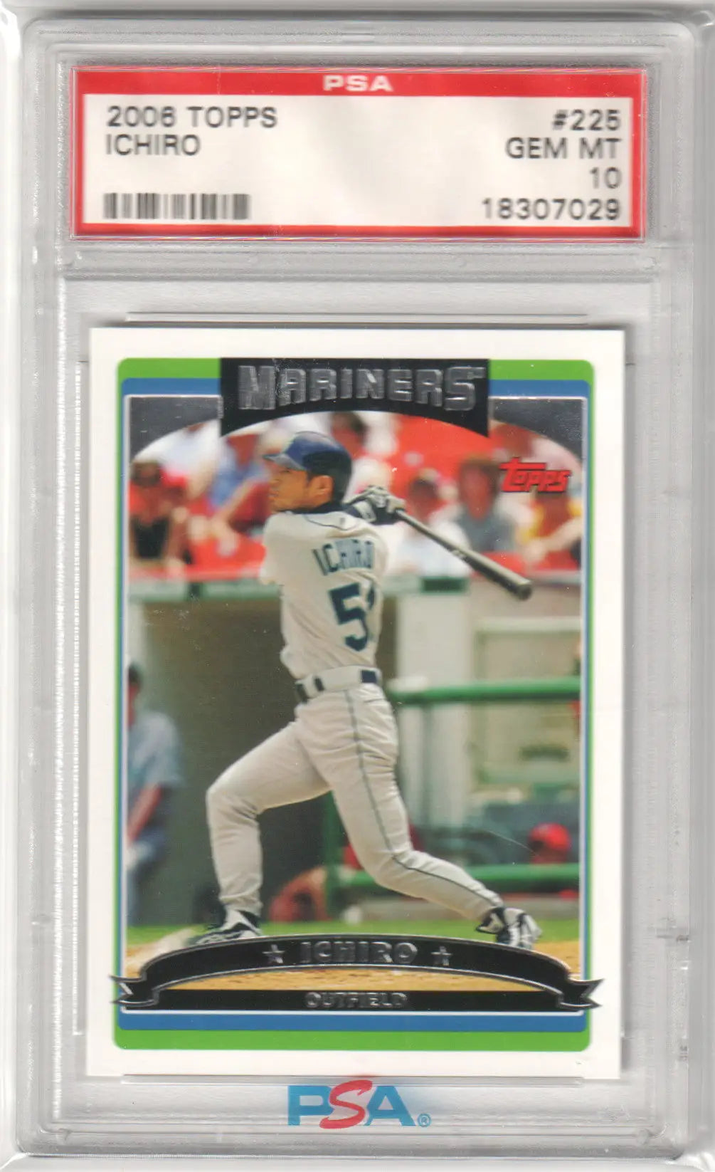 Graded Ichiro baseball card from 2006 Topps PSA 10 GEM MINT at Columbia Hobby