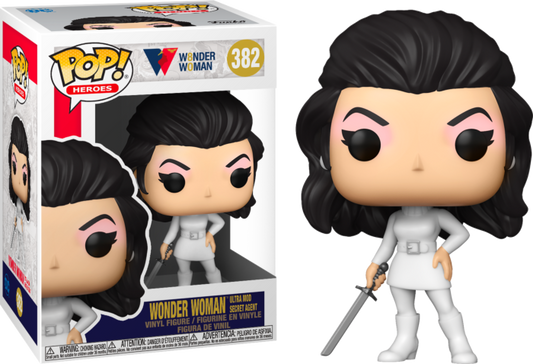 Wonder Woman 80th Anniversary Funko Pop figure in white outfit with sword #362