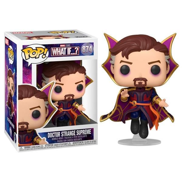 Funko Pop of Doctor Strange Supreme from Marvel’s What If...? series displayed