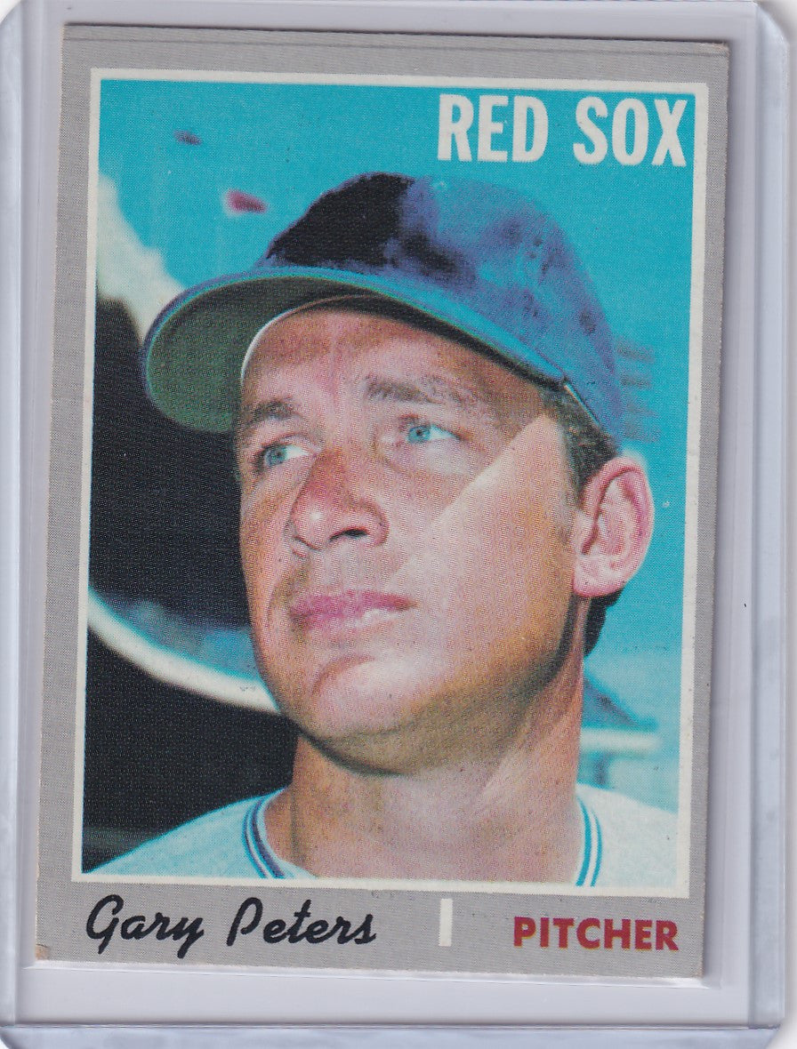 Baseball card of Gary Peters from the Boston Red Sox, 1970 Topps Baseball #540