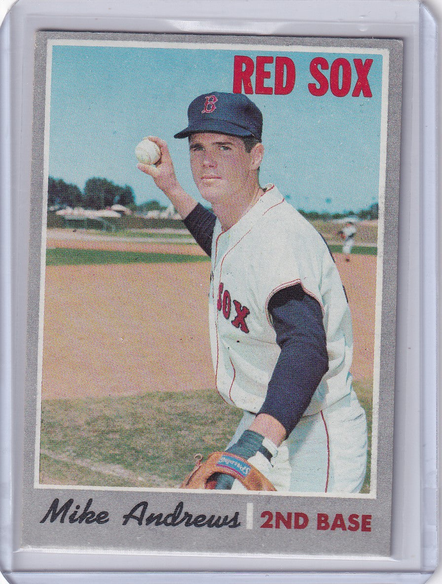 Baseball card of Mike Andrews, Boston Red Sox player, 1970 Topps Baseball #406