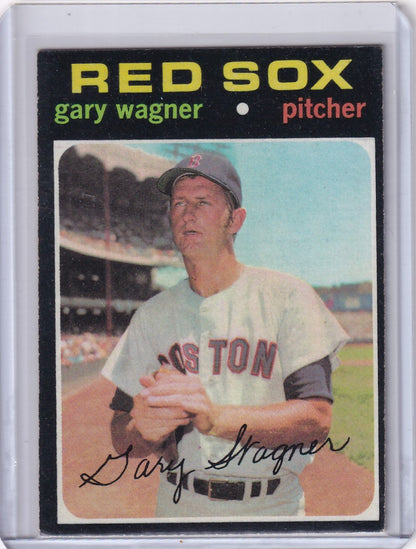 Baseball card of Gary Wagner from the Boston Red Sox, 1971 Topps Baseball #473