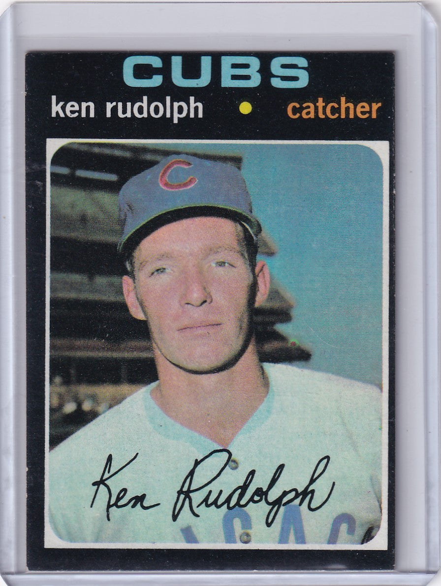 1971 Topps Baseball #472 Ken Rudolph Chicago Cubs catcher baseball card image