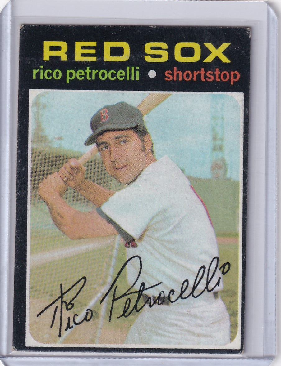 1971 Topps Baseball card of Rico Petrocelli, Boston Red Sox shortstop