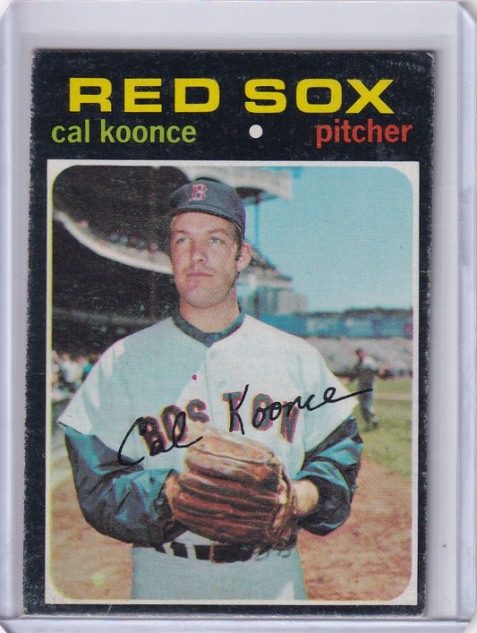 Vintage Topps Baseball card of Cal Koonce from the Boston Red Sox