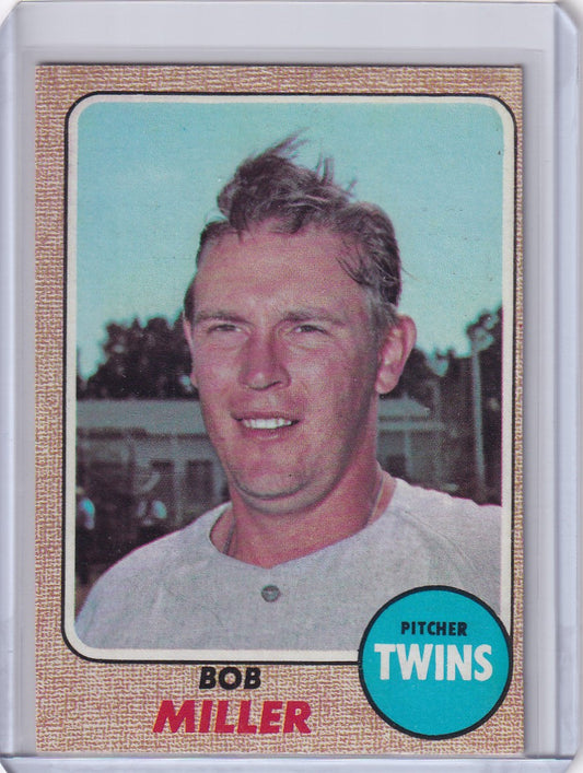 Baseball card of Bob Miller from the Minnesota Twins, 1968 Topps Baseball #534