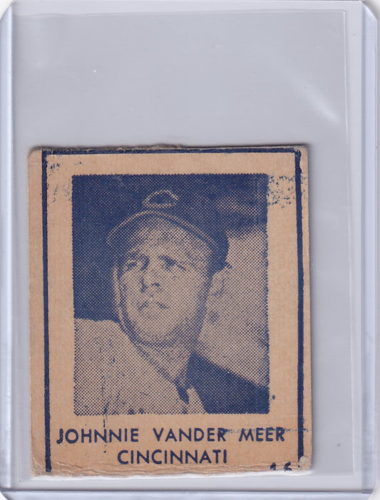 1948 R346 Blue Tint #46 Johnnie Vander Meer Cincinnati Reds