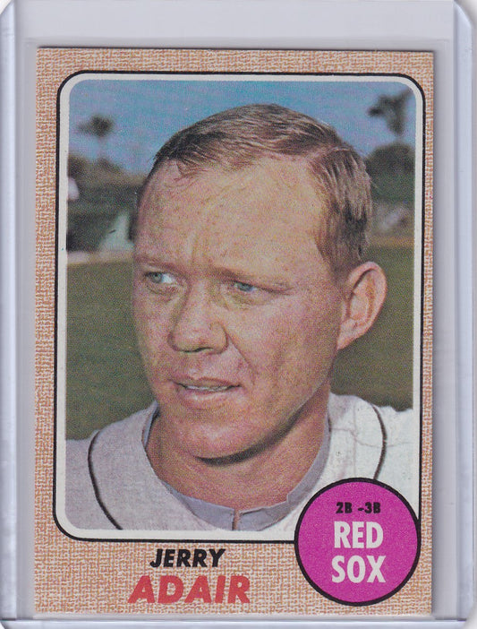 1968 Topps Baseball #346 Jerry Adair card featuring Boston Red Sox player