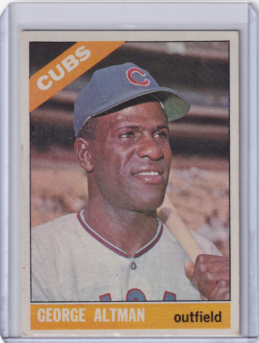 1966 Topps Baseball card of George Altman, Chicago Cubs outfielder