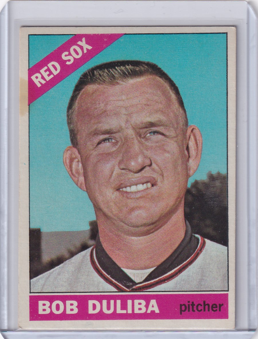 Bob Duliba 1966 Topps Baseball card featuring Boston Red Sox pitcher