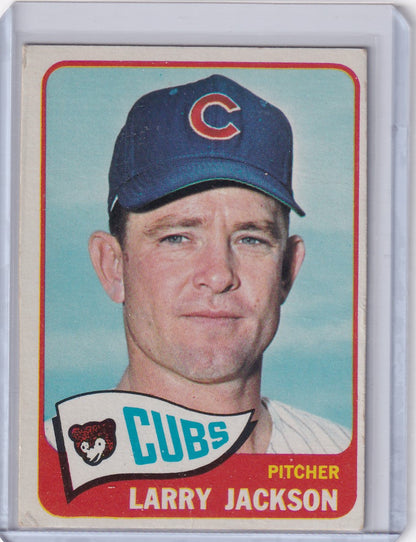 1965 Topps Baseball card of Larry Jackson, Chicago Cubs pitcher