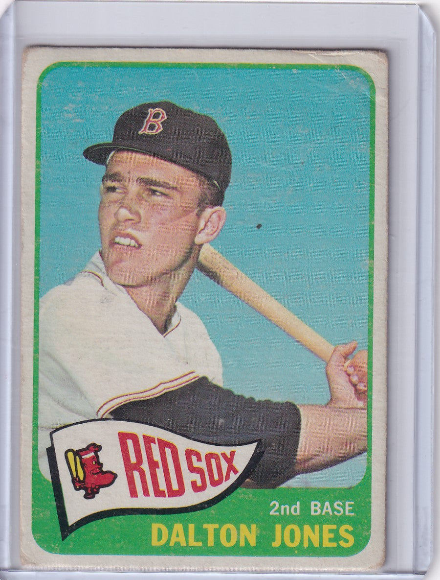 Vintage 1965 Topps Baseball card of Dalton Jones, Boston Red Sox player