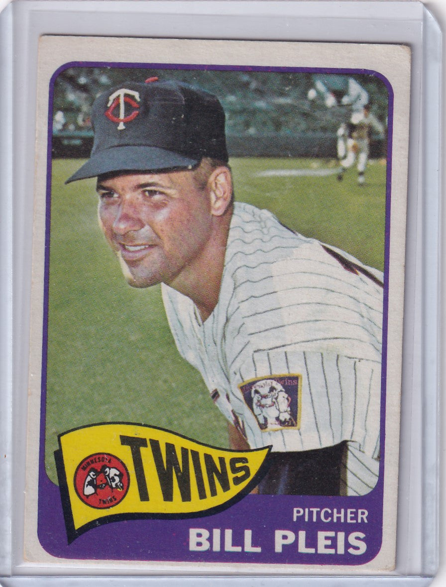 Baseball card of Bill Pleis - Minnesota Twins from 1965 Topps Baseball series