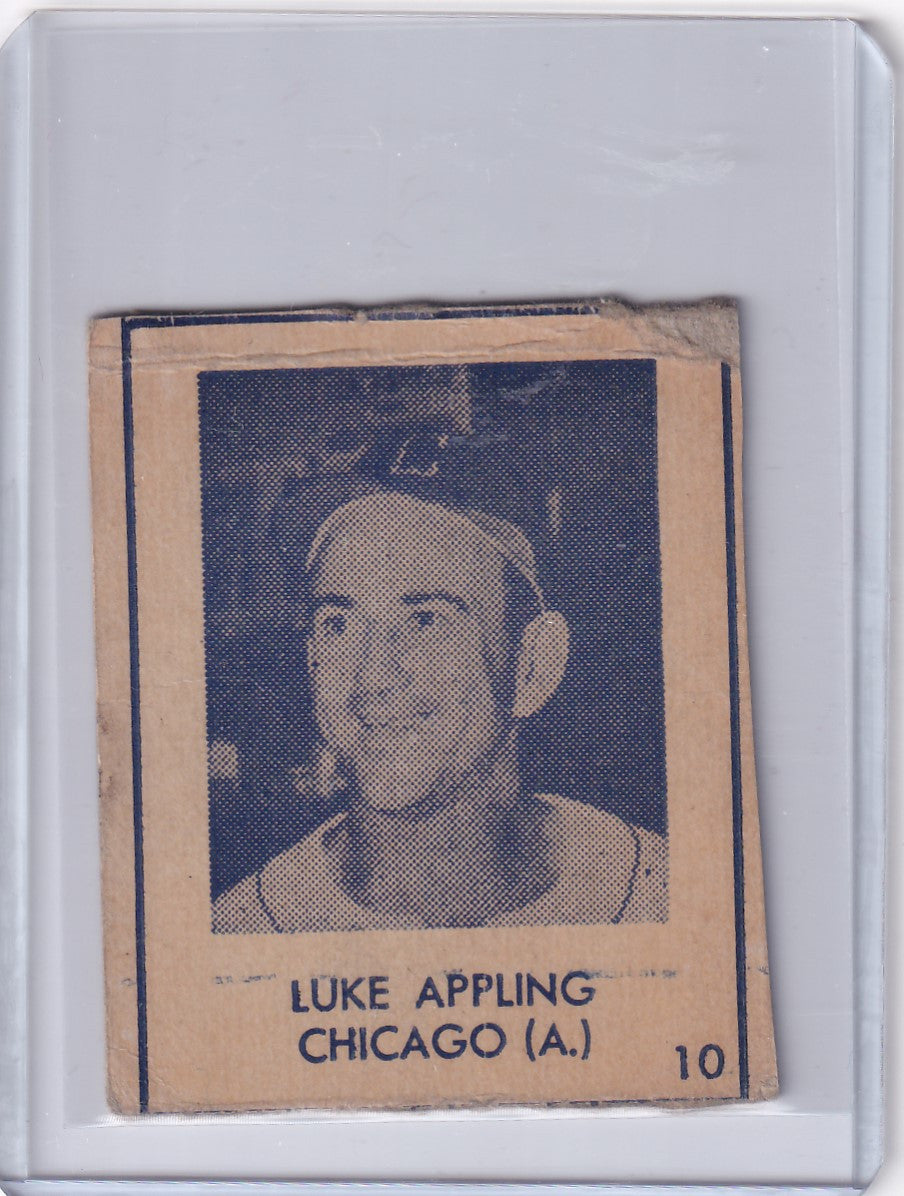 Vintage R346 Blue Tint baseball card of Luke Appling from the Chicago White Sox