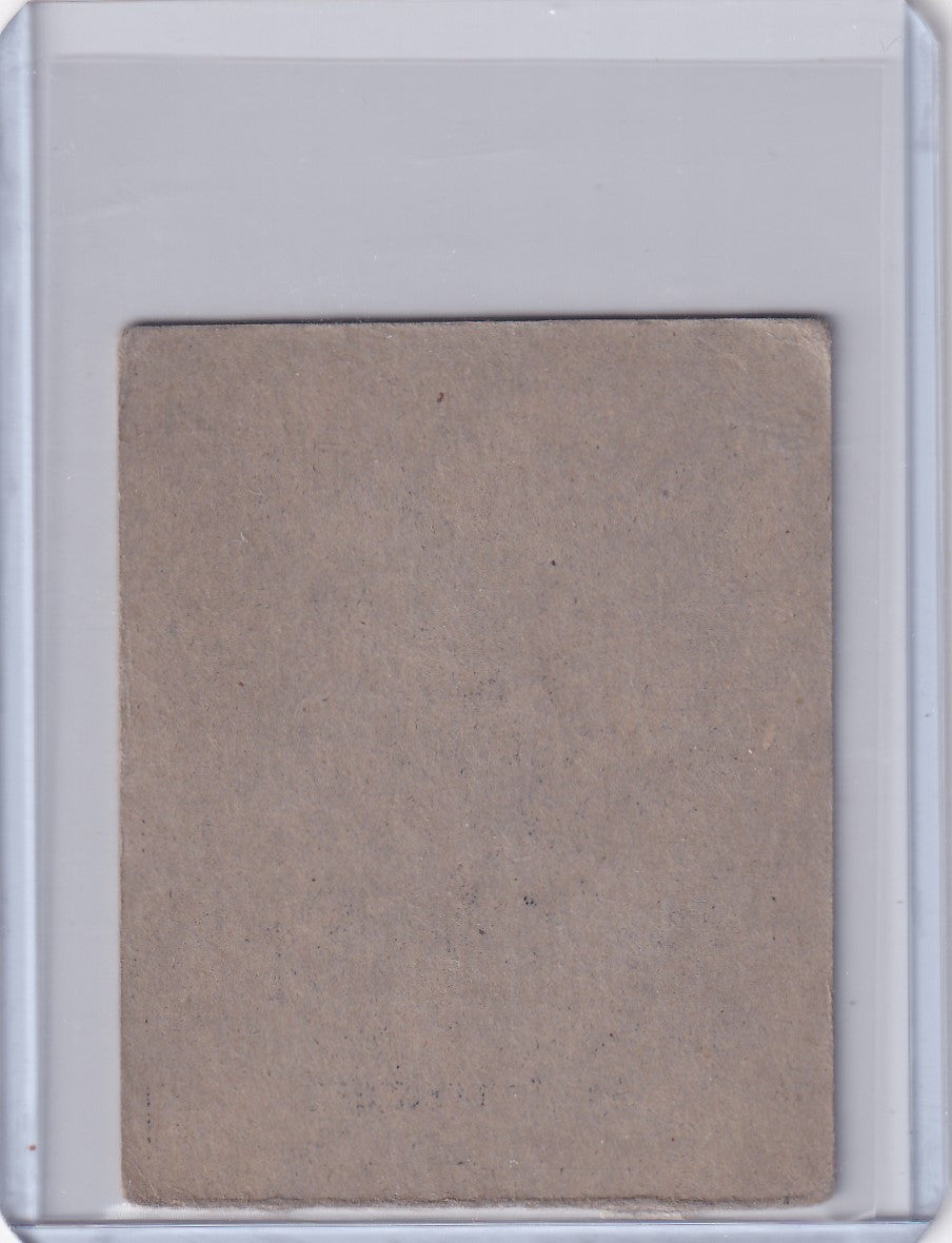 Blank beige rectangular card in clear sleeve for R346 Blue Tint Bobby Brown Yankees