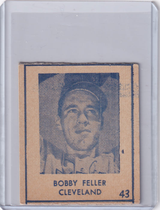 1948 R346 Blue Tint #43 Bob Feller - Cleveland Indians