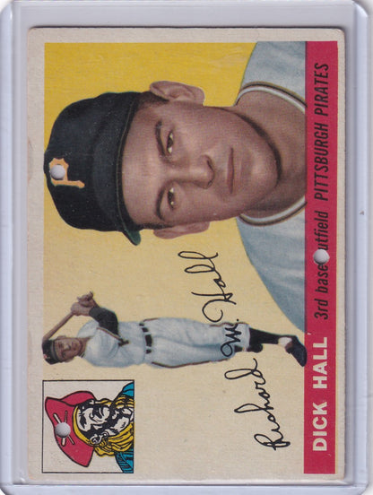 Vintage 1955 Topps #126 Dick Hall Pittsburgh Pirates baseball card collectible item