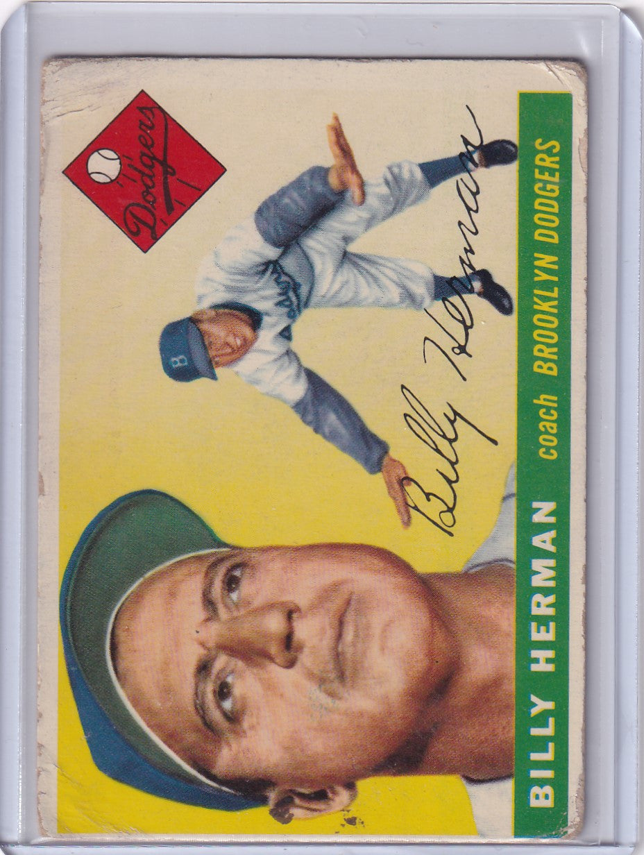 1955 Topps #19 Billy Herman - Brooklyn Dodgers