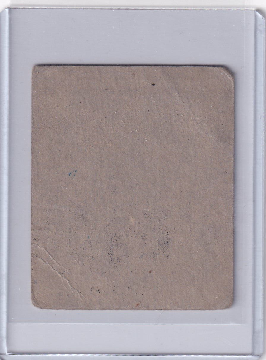 Plain beige cardboard square with wear, part of 1948 R346 Blue Tint #25 Gus Niarhos