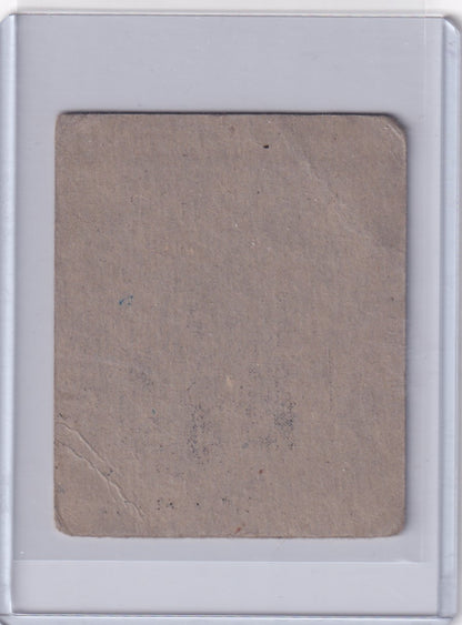 Plain beige cardboard square with wear, part of 1948 R346 Blue Tint #25 Gus Niarhos